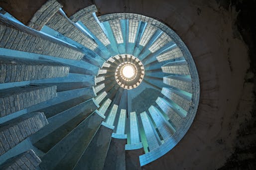 Shortlisted Winner - Gina Soden/Photographer: Gina Soden/Image courtesy of The Art of Building. Photographer's Comments: An unusual concrete tiled staircase in an abandoned manor.